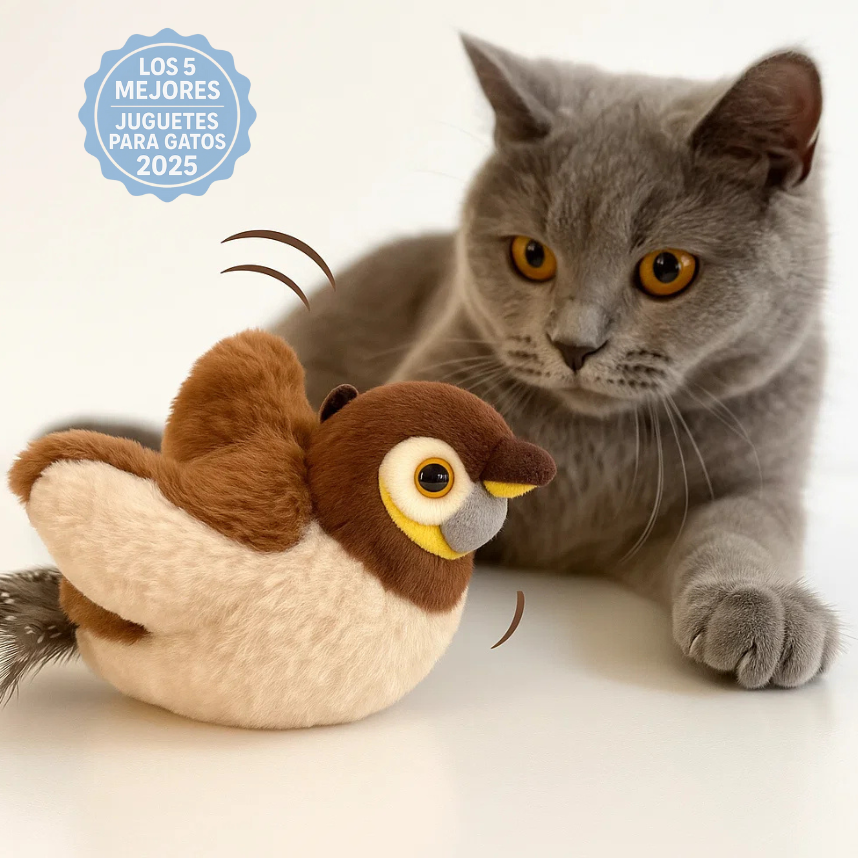 Pájaro interactivo para gatos y perros