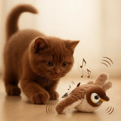 Pájaro interactivo para gatos y perros