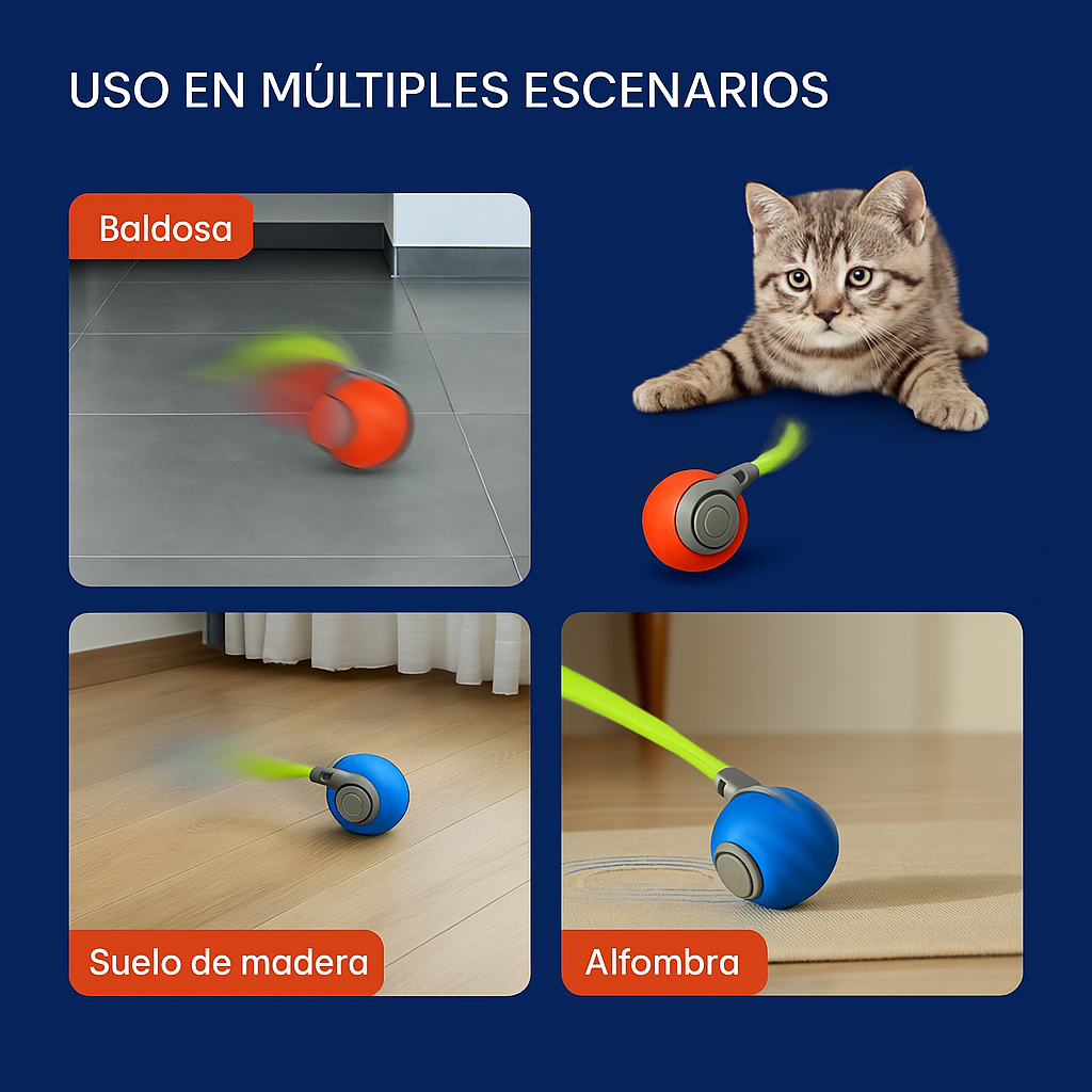 Pelota interactiva para gatos - Speedy Tail